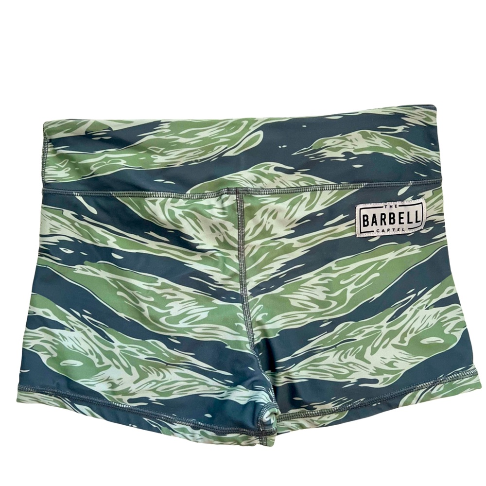 Camo Green Women's Bike Shorts